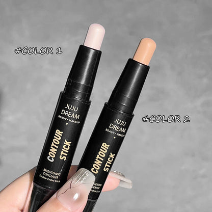 Double-Ended Highlight & Contour Stick – 3D Nose Shadow, Facial Shaping, Brightening & Trimming Makeup Tool