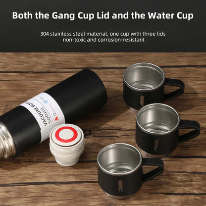 500ML 304 Stainless Steel Vacuum Insulated Bottle Gift Set - Office Business Style Coffee Mug - Portable Flask Carafe Thermos