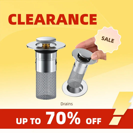 Stainless Steel Washbasin Leak Plug – Press-Type Bouncing Core, Odor-Proof Universal Sink Drain Accessory