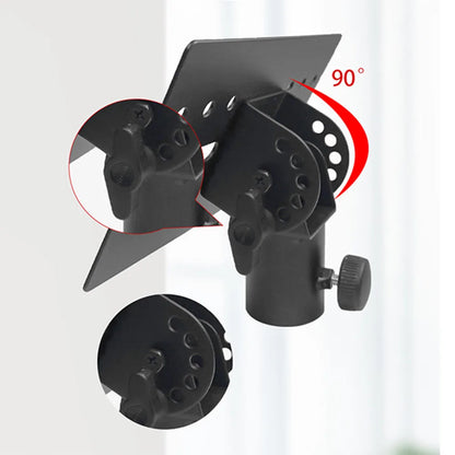 Metal Mount Tripod Pole DJ Speaker Stand Adapter – Rotatable 35mm Top Cap, Sturdy Construction for Music Instruments