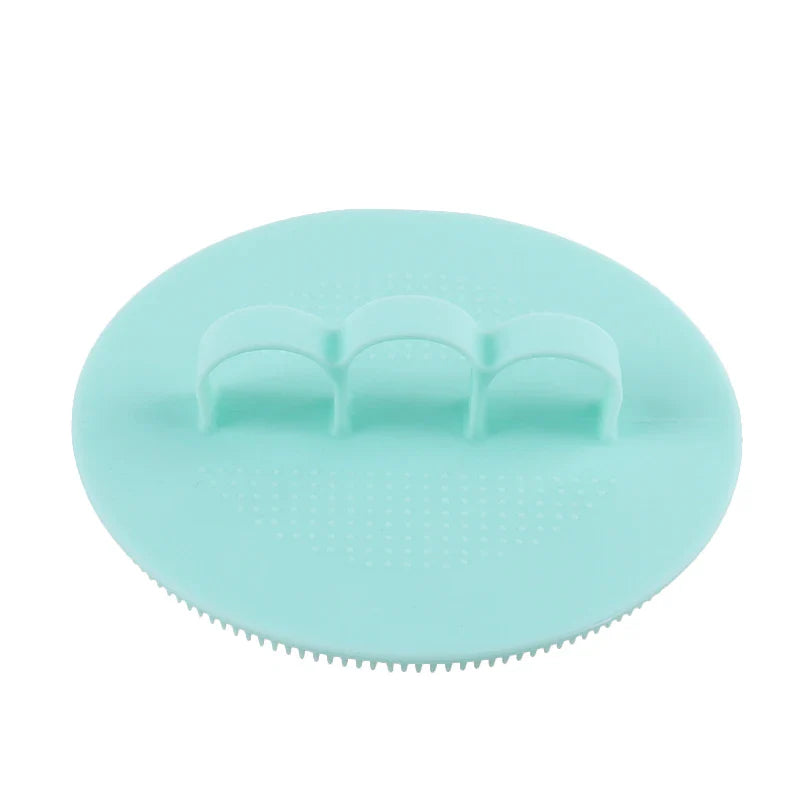 Silicone Body Scrubber with Natural Bristles – Skin Exfoliating Shower Sponge & Bath Brush