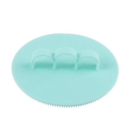 Silicone Body Scrubber with Natural Bristles – Skin Exfoliating Shower Sponge & Bath Brush