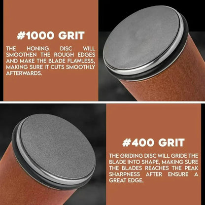 New Rolling Double-Sided Diamond Knife Sharpener – 15° & 20° Magnetic Angle Roller for Kitchen Sharpening