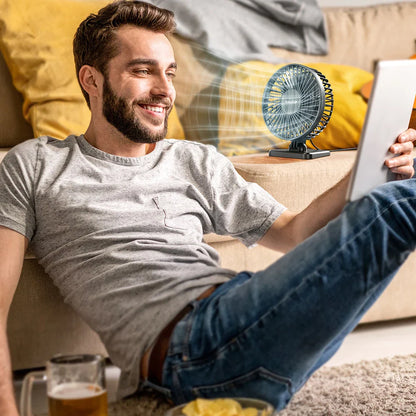 GAIATOP Mini USB Desktop Fan – Portable Quiet Cooling Fan with 3-Speed Adjustment for Home and Office Use
