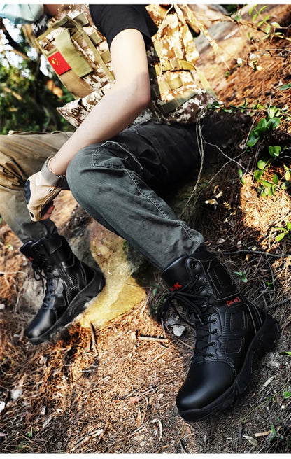 Outdoor Waterproof Safety Shoes – Steel Toe Cap Men's Work Boots, Anti-Smashing, Size 47