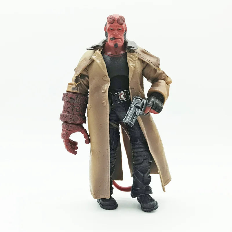 Mezco Studio Hellboy 7" Figure – Trenchcoat Variant PVC Collectible Toy Doll Gift
