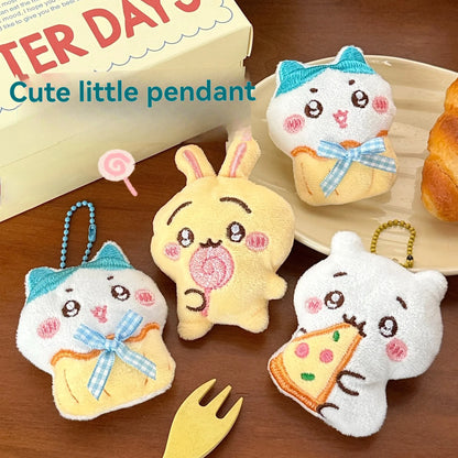 Chiikawa Plush Cartoon Pendant - 1/3PCS Cute Doll Brooch Backpack Keychain Decoration Accessories