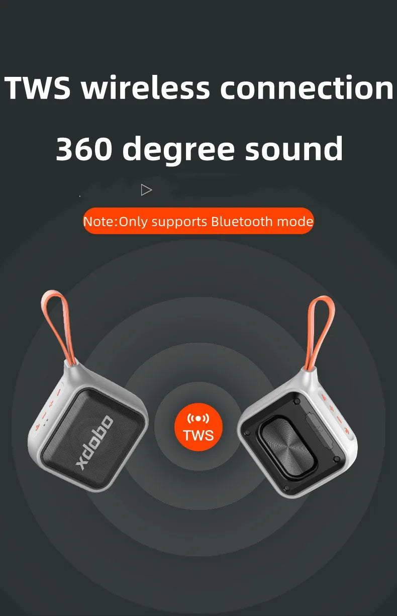 XDOBO Prince 1995 12W Portable Bluetooth Speaker – Powerful Bass, Waterproof, Smart & Wireless 5.2 Subwoofer