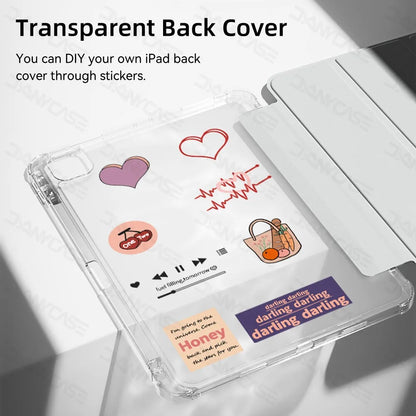2025 Transparent iPad Case — Shockproof Cover for iPad Pro, Air, Mini & 5th–11th Gen (11–12.9")