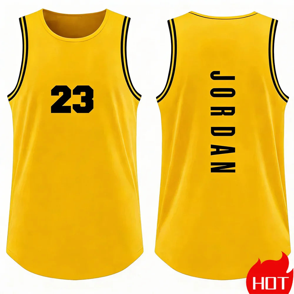 Men’s Sleeveless Tank Top – Running & Basketball Vest with Smiley Face Graphic, Summer Casual Sportswear