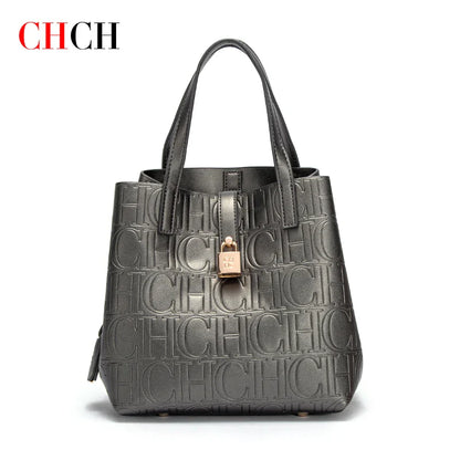 CHCH Women's Tote Bag - New Steel Embossed Handheld Bun Shopping Bag for Mothers