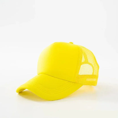 Custom Logo Trucker Hat - Adjustable Polyester Mesh Baseball Cap for Men & Women