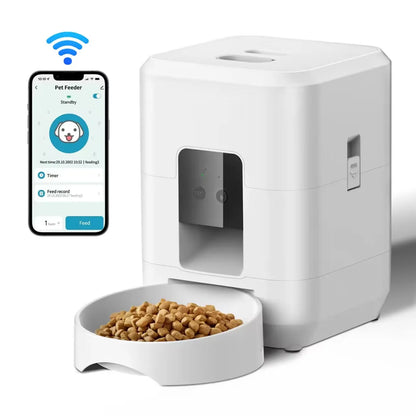 Smart Automatic Pet Feeder — Timed Cat & Dog Food Dispenser with Slow Feed Bowl