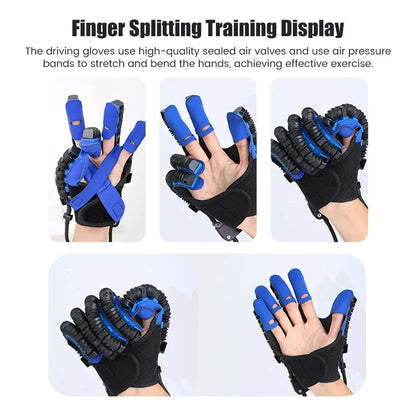 Left & Right Hand Finger Rehabilitation Exerciser Robot Gloves - Stroke Hemiplegia Cerebral Infarction Training Therapy Equipment
