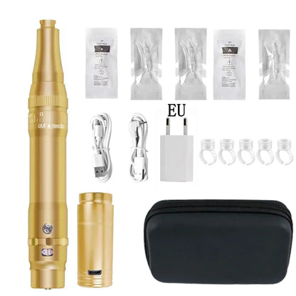 Professional Eyebrow Tattoo Machine — Wireless Micropigmentation & Microblading Pen with Battery