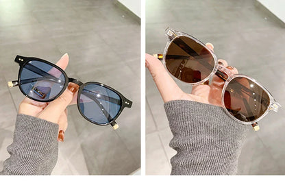 SHAUNA Retro Square Polarized Sunglasses — Fashion Rivet-Decorated Shades for Women & Men, UV400 Driving Sun Glasses