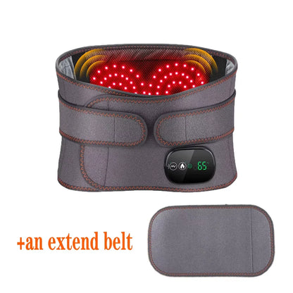 Cordless Heated Waist Belt Massager – Lumbar Support with Vibration Massage for Lower Back Pain Relief