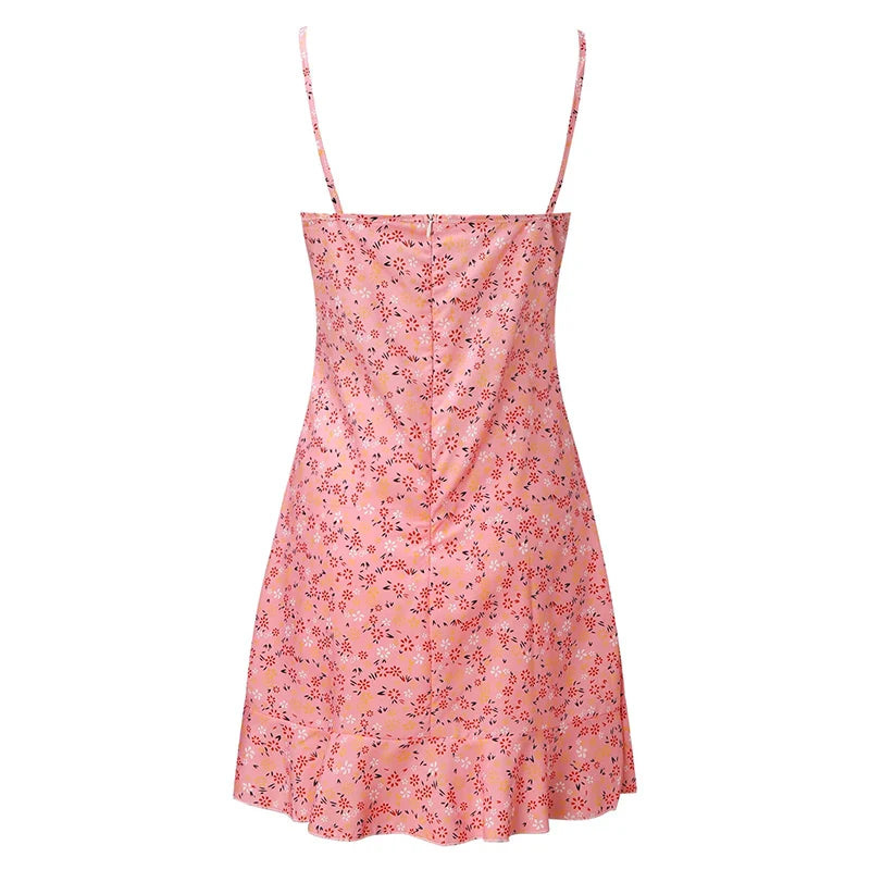 Women’s Sexy Casual Home Floral Camisole Dress - Comfortable Summer Skirt