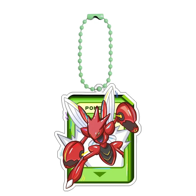 Pokémon Acrylic Keychain Set — Eevee, Pikachu, Gengar & Charizard Cartoon Pendant for Anime, Game Collection & Gift Toys
