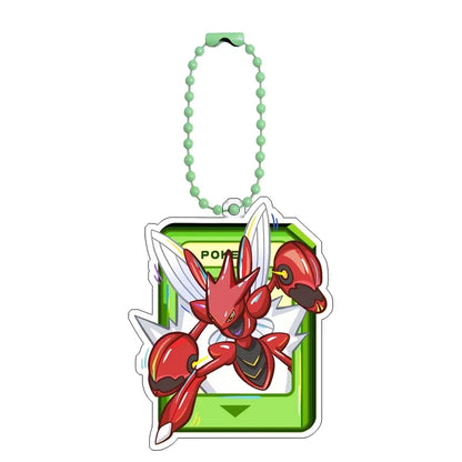 Pokémon Acrylic Keychain Set — Eevee, Pikachu, Gengar & Charizard Cartoon Pendant for Anime, Game Collection & Gift Toys