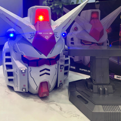 Vol.1 RX-78-02 Cyberpunk Helmet – 1:1 Mech Robot Mask with Touch Control Light, Cosplay Costume & Halloween Toy Gift for Kids