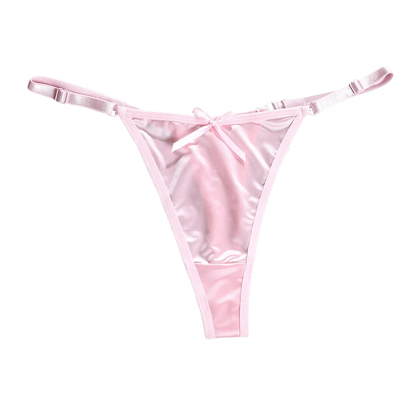 Low-Waisted T-Back Thong — Sexy Adjustable Strap Seamless Panty for Women, Erotic Lingerie Pure Desire
