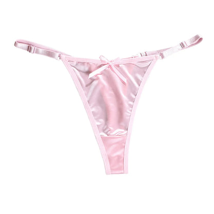 Low-Waisted T-Back Thong — Sexy Adjustable Strap Seamless Panty for Women, Erotic Lingerie Pure Desire