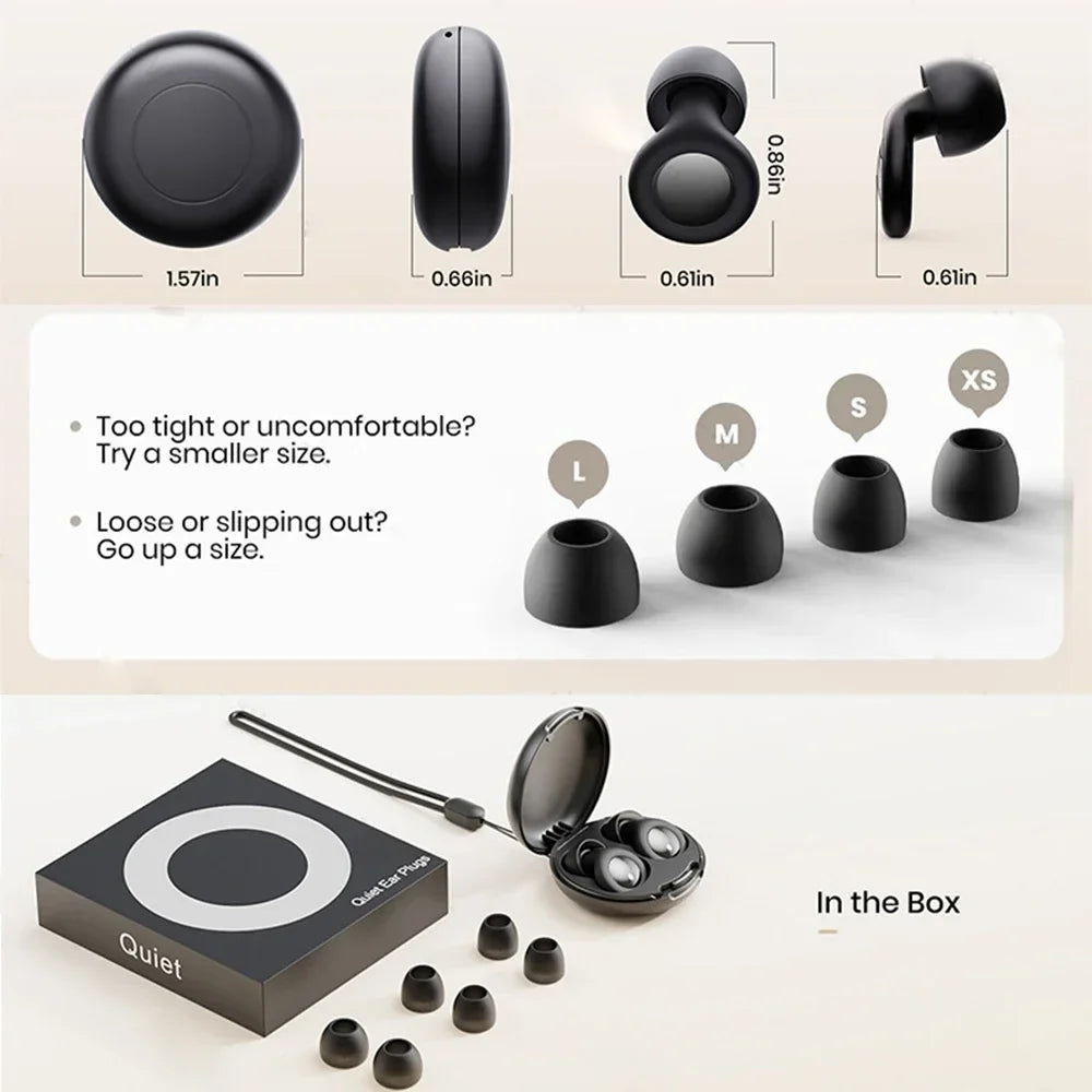 Soft Reusable Ear Plugs for Sleeping - Noise Reduction Hearing Protection for Travel & Work