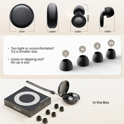 Soft Reusable Ear Plugs for Sleeping - Noise Reduction Hearing Protection for Travel & Work