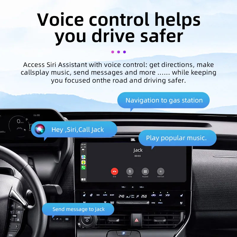 TIMEKNOW Wireless CarPlay Adapter - Convert Wired to Wireless for Apple iPhone, Plug and Play USB Connection Auto Car Dongle