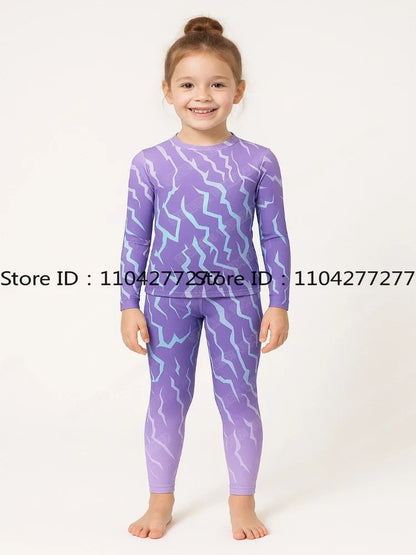 Demon Hunter K-Pop Rumi Jinu Cosplay Top – Kids Devil Tattoo Shirt & Sports Costume Set