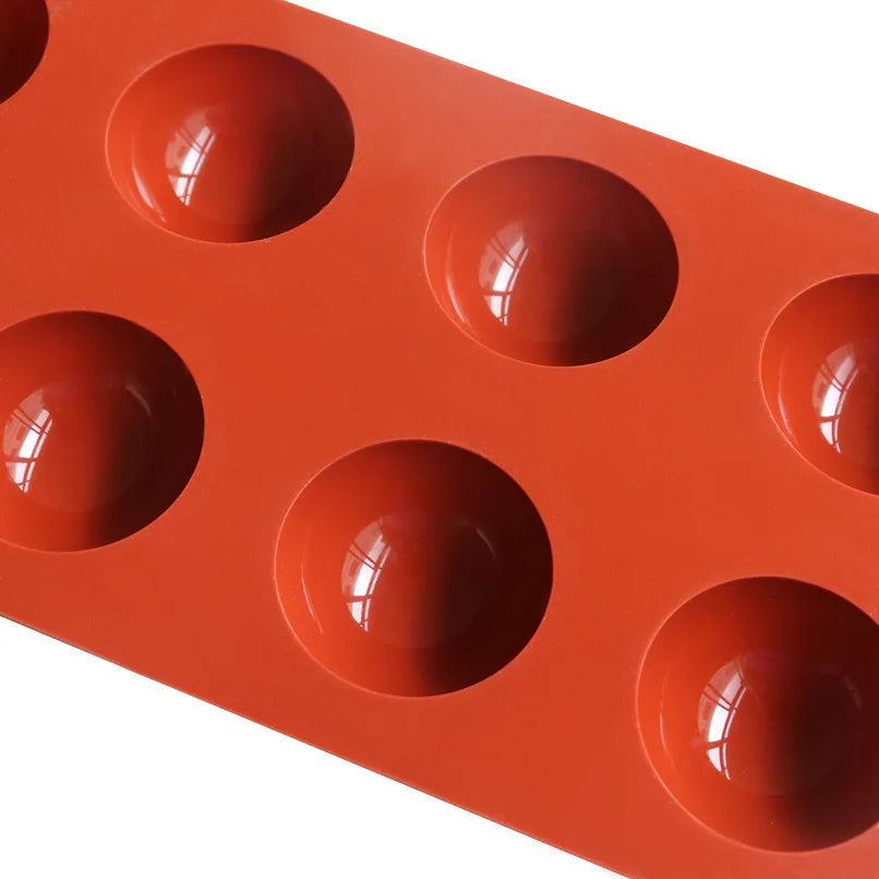 Semi-Sphere Silicone Chocolate Mold – Half Ball Dome Baking Tray for Cake, Pudding, Jelly & Candy DIY Dessert Making Tool