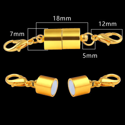 Magnetic Jewelry Clasps - Strong Buckle Connectors with Lobster Clasps for DIY Bracelets, Necklaces & Jewelry Making