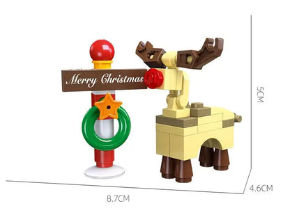 Christmas Building Blocks Toy Set – Santa Claus & Reindeer Action Figures Gift