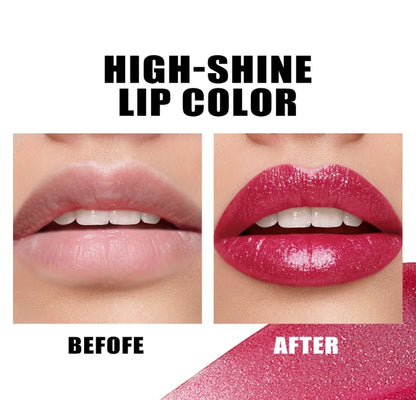 Diamond Pearlescent Waterproof Lipstick – Long-Lasting Matte Velvet Red Lip Makeup Cosmetics