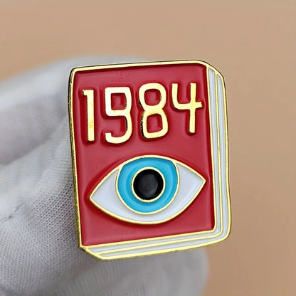 1984 Novel-Inspired Metal Brooch – Durable Badge for Men, Fashion Backpack & Clothing Accessory