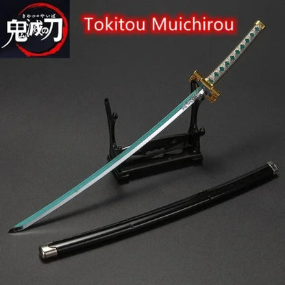 25cm Demon Slayer Metal Katana Sword Toy – Tanjirou Ghost Killer Anime Cosplay Prop & Home Decor Collection