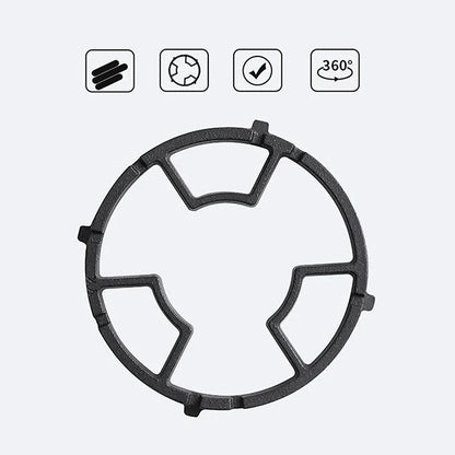 Non-Slip Gas Stove Burner Ring Reducer - Iron Wok Support for Most Cooktops