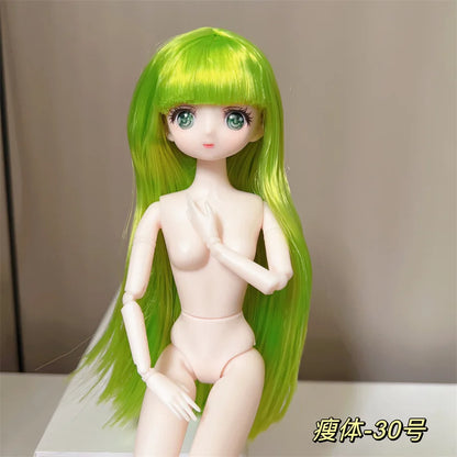 30cm Anime-Style 1/6 BJD Doll — 26-Joint Movable Skin Doll for DIY Dress-Up, Girls Toys & Gifts