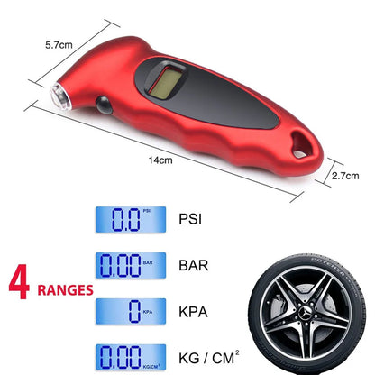New Digital Tire Pressure Gauge: Backlight LCD Tyre Air Monitoring Meter - High Precision Handheld Tester Tool for Car Truck, up to 150PSI
