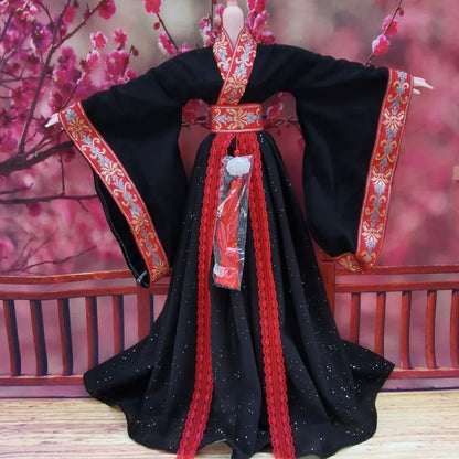 1/3 BJD Doll Hanfu Outfit – Ancient Style Long Skirt Fairy Dress for 60cm Princess Dolls, Accessories Only (No Doll)