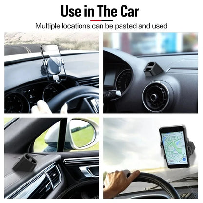 Universal Car Phone Holder - Dashboard & Air Outlet Clip Stand for Cellphone GPS - Mobile Bracket Base Cradle Accessories
