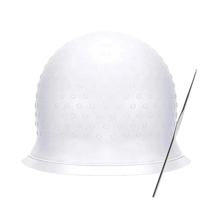 Silicone Hair Highlighting Cap with Hook Needle – Reusable Hair Dye Set for Salon & Professional Hair Coloring