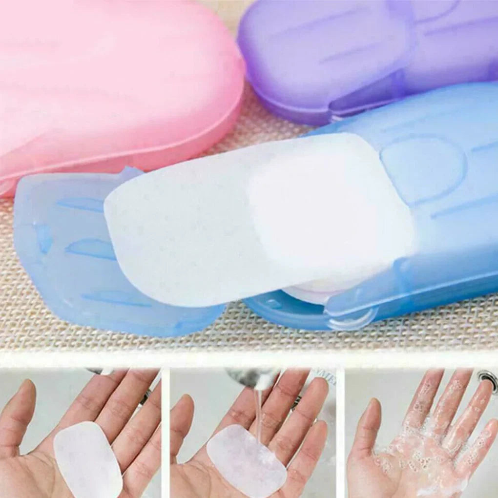 Convenient Travel Soap Paper: Disposable Bathroom Soap Sheets - Clean Scented Mini Paper Slice Soap for Hand Washing (20/60/100PCS)