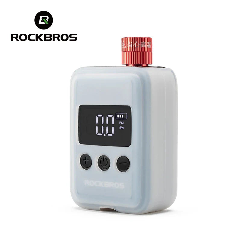 ROCKBROS 150 PSI Portable Bike Air Pump – Digital Tire Inflator, Rechargeable Mini Compressor