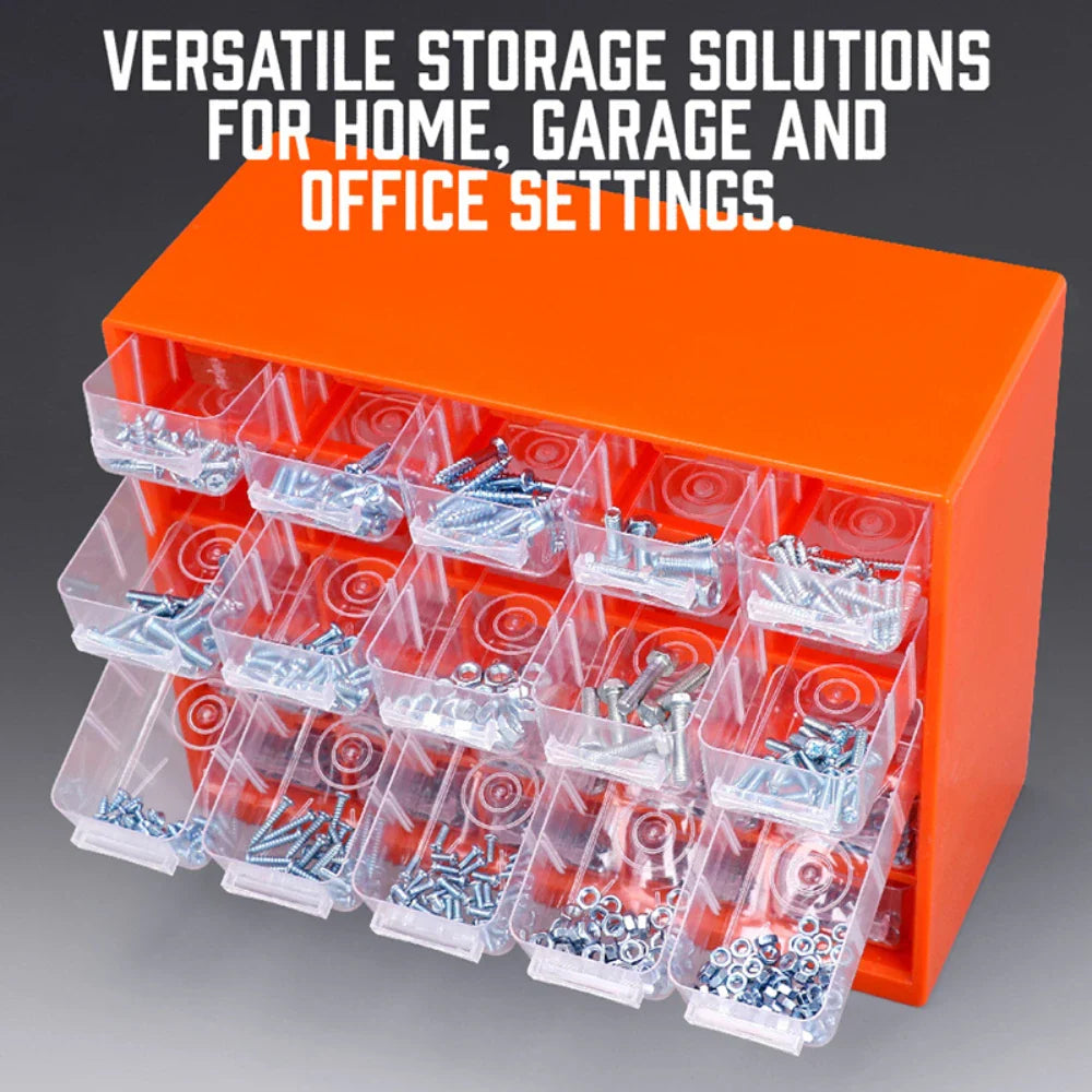 25 Multi-grid Drawer Parts Box | Wall-mounted Screw Classification Component Box | Tool Case for Electronic Components | Storage Toolbox