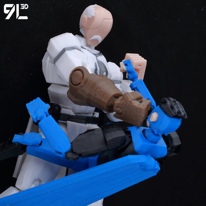 9L3D Lucky 13 Invincible Boy Eve Action Figure — 3D Printed Anime Model, Multi-Jointed Poseable Collectible Toy Gift for Fans