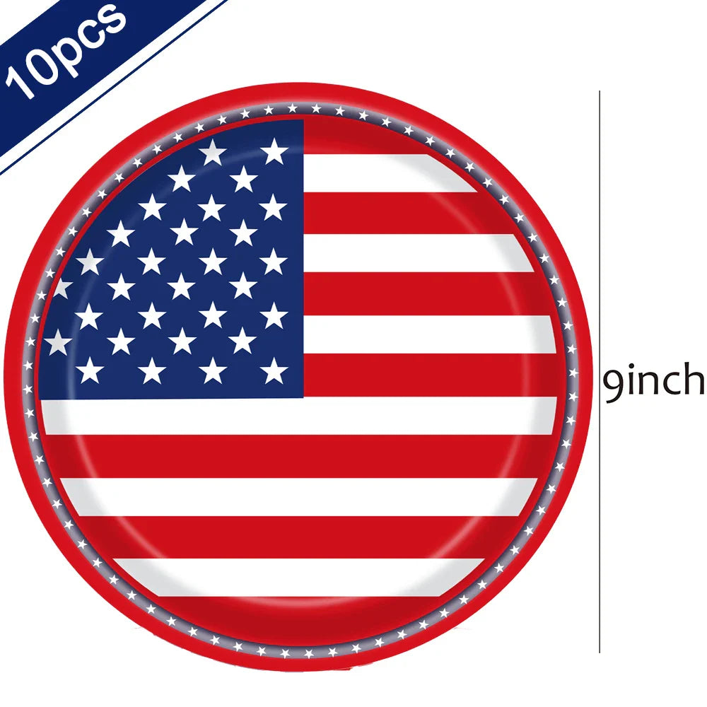 American 4th of July Party Decorations Set – Independence Day Banner, Balloons & Table Supplies for Patriotic USA Theme Celebration