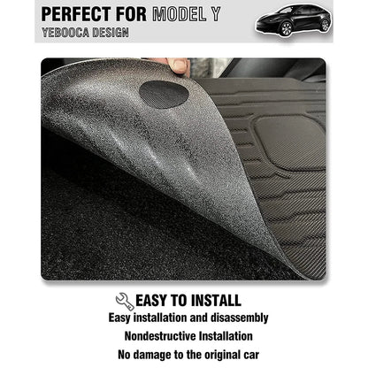 Rear Seat Backrest Protector for Tesla Model Y 2020-2025 – Juniper Trunk Anti-Scratch & Anti-Dirty Mat with Velcro