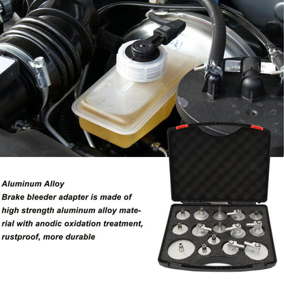 Master Cylinder Brake Bleeder Adapter Set — Aluminum Alloy, High-Accuracy Portable Tool for Automobiles